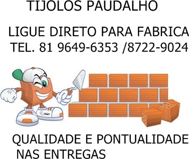 TIJOLOS NA PROMOÇÃO EM MORENO PE